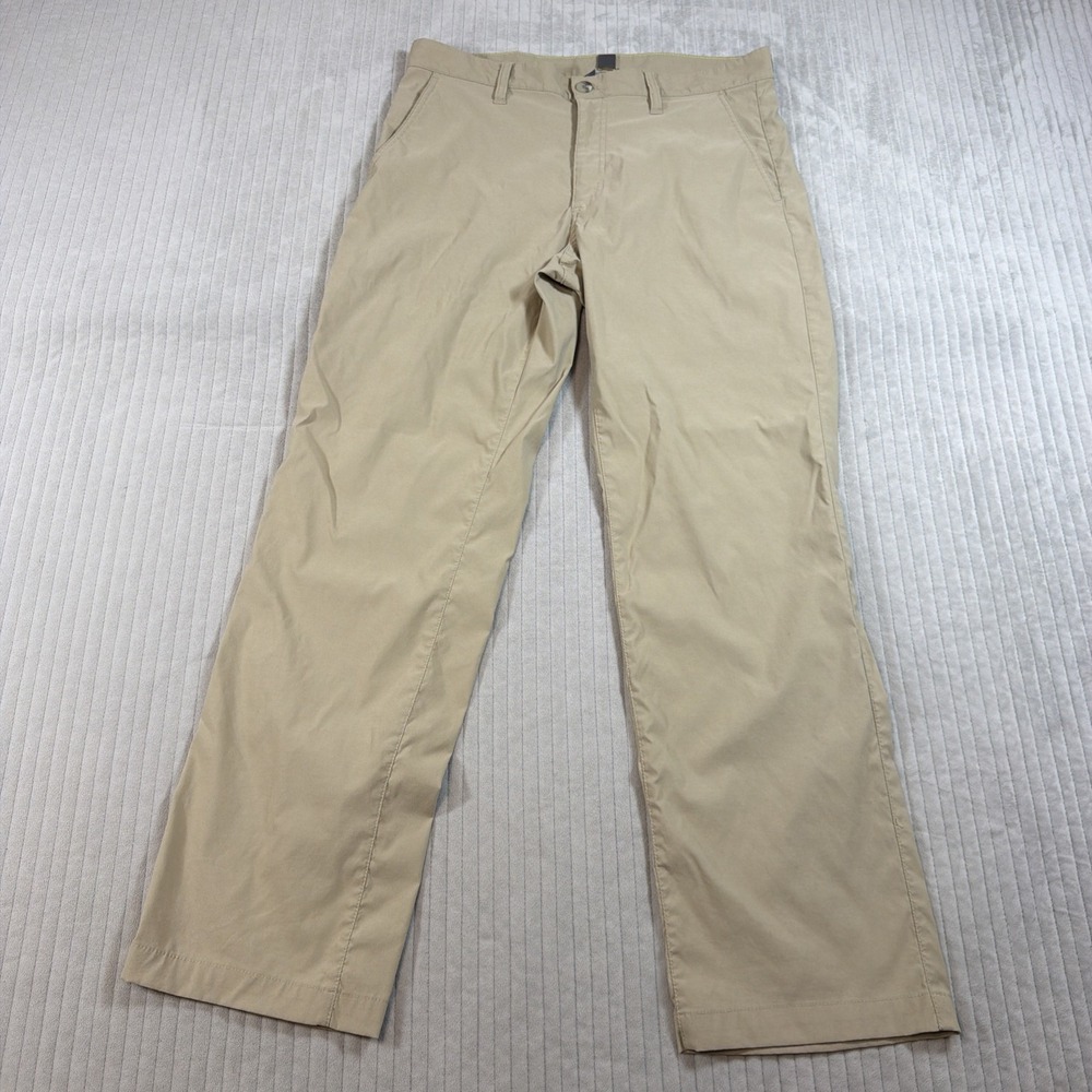 Eddie Bauer Rainier Tech Pants‎ Mens 32x30 Tan Hiking Cargo Outdoor Excellent
